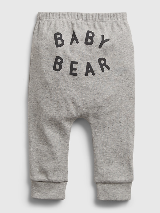 2 of 8 showing, with the color grey heather of product Baby Print Pull-On Pants (3-Pack)