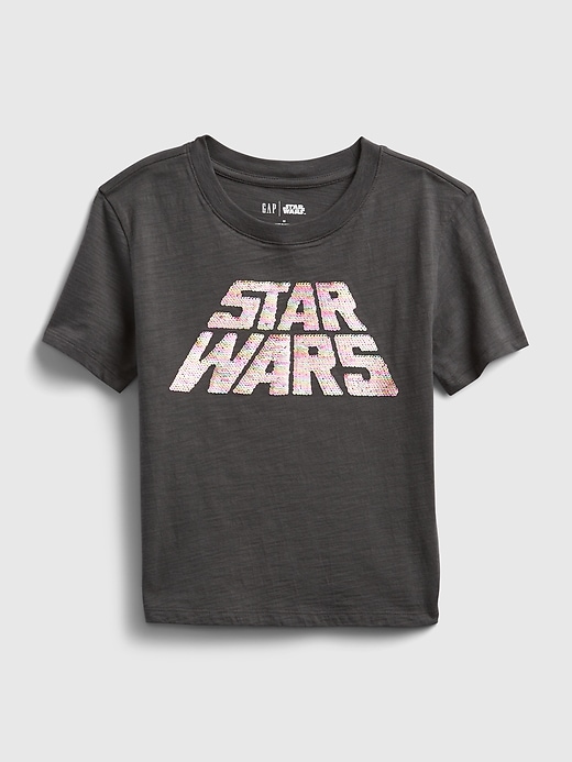 1 of 8 showing, with the color soft black of product GapKids &#124 Star Wars™ Flippy Sequin T-Shirt