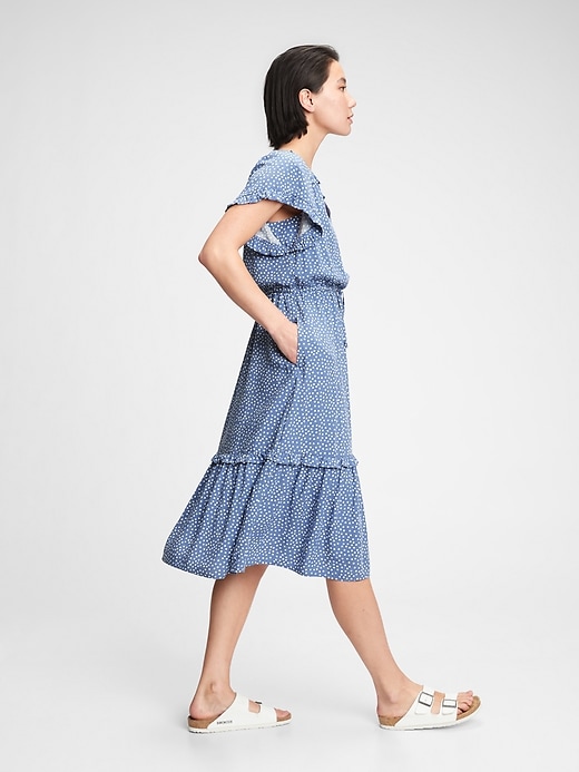 Image number 3 showing, Flutter Sleeve Midi Dress