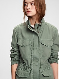 gap green jacket womens