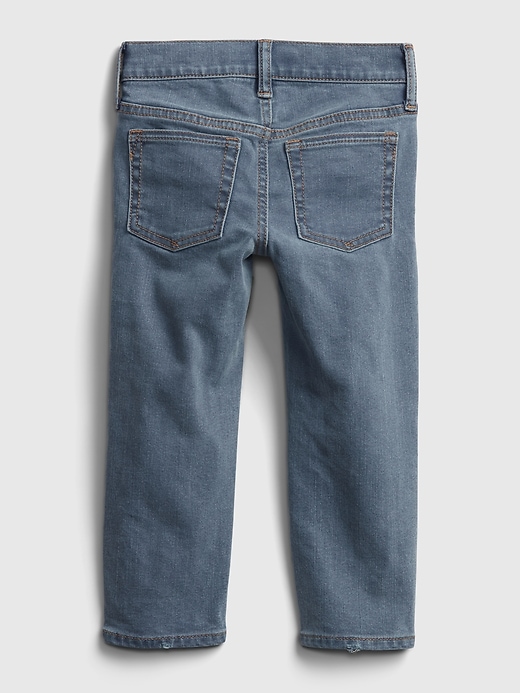 2 of 8 showing, with the color medium wash of product Toddler Straight Jeans with Washwell™