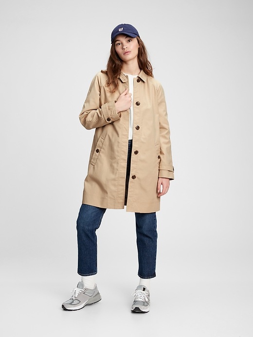 1 of 8 showing, with the color tan khaki of product Mac Coat