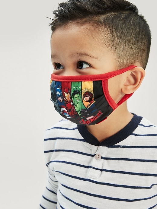 2 of 8 showing, with the color multi marvel of product Kids Marvel Face Mask (3-Pack)