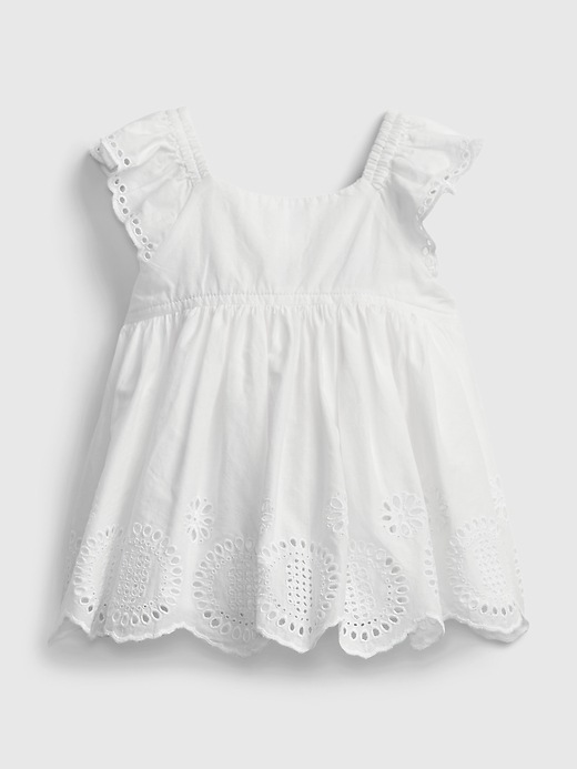 2 of 8 showing, with the color optic white of product Baby Eyelet Shirt