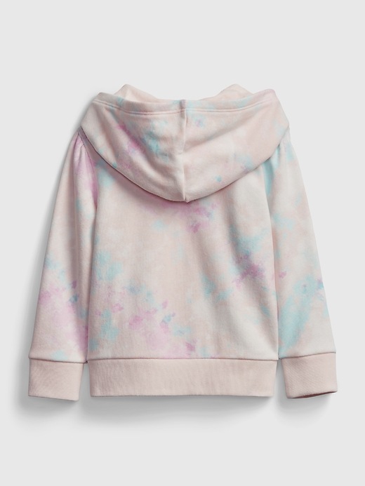 2 of 8 showing, with the color pink tie dye of product Toddler Tie-Dye Gap Logo Hoodie