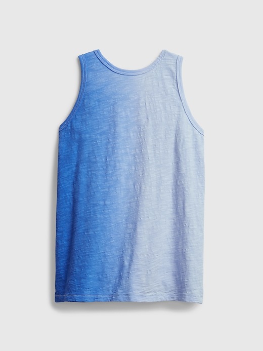 2 of 8 showing, with the color bicoastal blue of product Kids Tie-Dye Tank Top