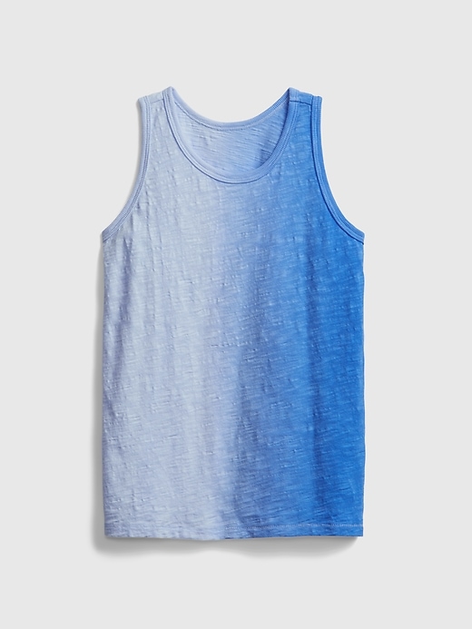 1 of 8 showing, with the color bicoastal blue of product Kids Tie-Dye Tank Top