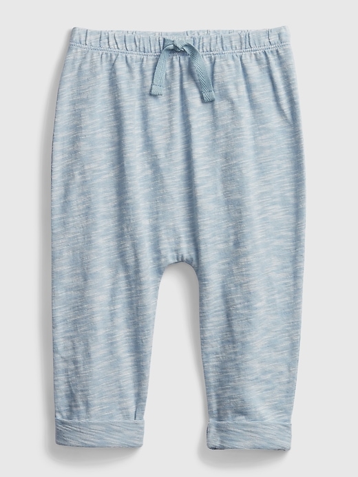1 of 8 showing, with the color blue stone of product Baby 100% Organic Cotton Pull-On Pants