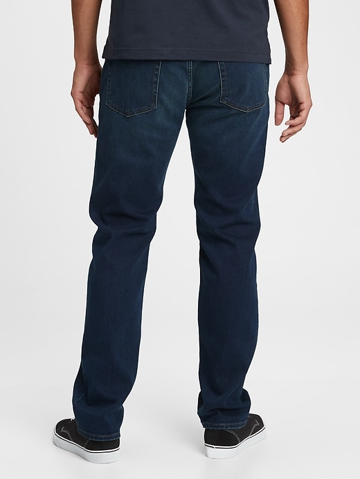 2 of 8 showing, with the color dark indigo blue of product Soft Wear Straight Jeans With Washwell™