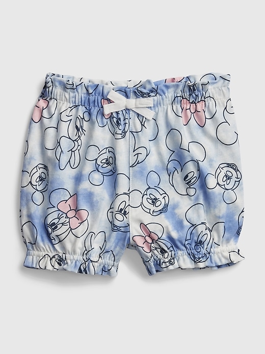 1 of 8 showing, with the color new off white of product Gap × Disney Baby & Toddler Organic Cotton Mix & Match Bubble Shorts