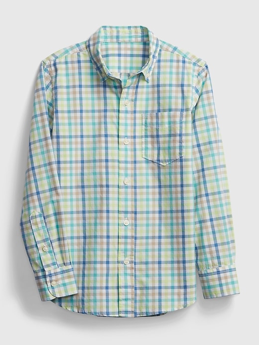 Image number 7 showing, Kids Plaid Poplin Shirt