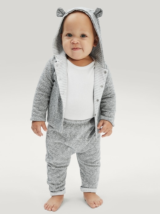 Image number 2 showing, Baby Favorite Reversible Bear Hoodie Sweatshirt