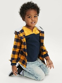 View large product image 4 of 4. Toddler Plaid Hoodie Shirt