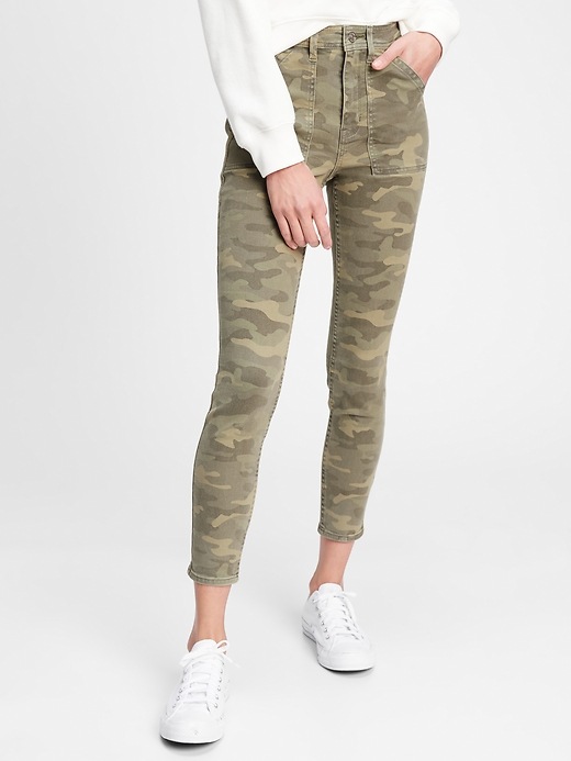 Gap High Rise Camo Universal Legging Jeans With Washwell