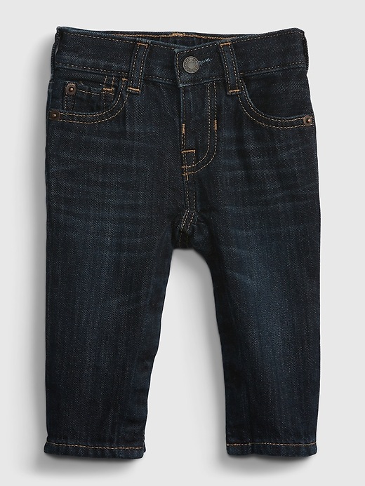 1 of 8 showing, with the color medium wash of product Baby Organic Cotton Slim Jeans