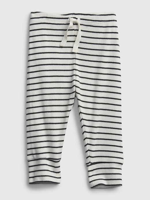 Image number 1 showing, Baby 100% Organic Cotton Stripe Pull-On Pants