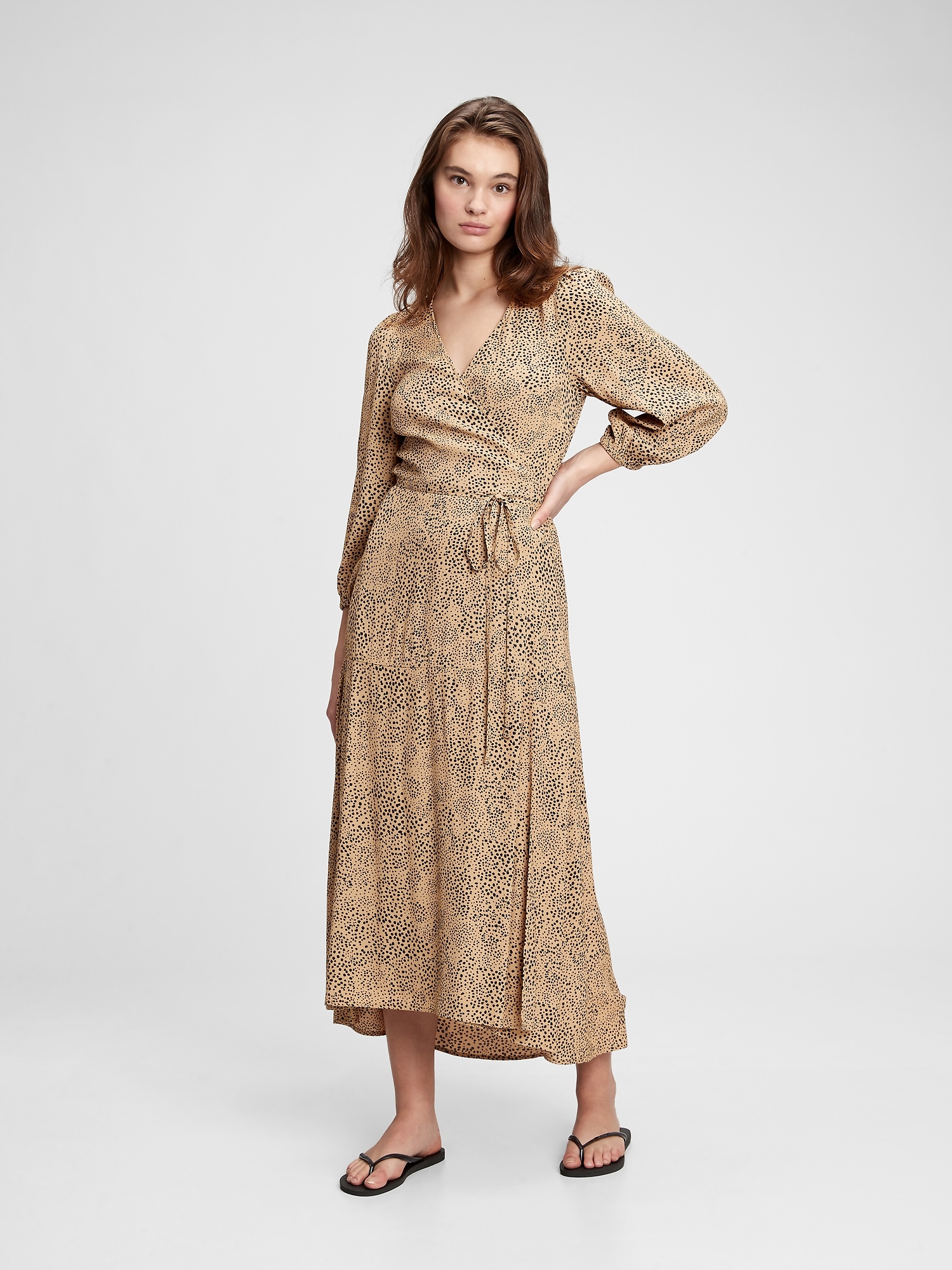 Gap midi deals wrap dress