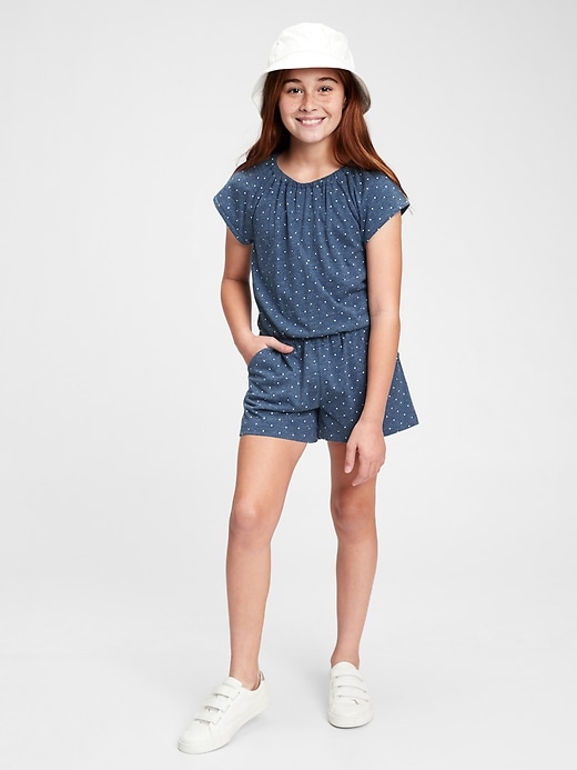 2 of 8 showing, with the color dot print of product Kids Knit Romper