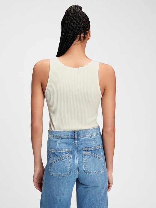 2 of 8 showing, with the color milk white of product Ribbed Cami
