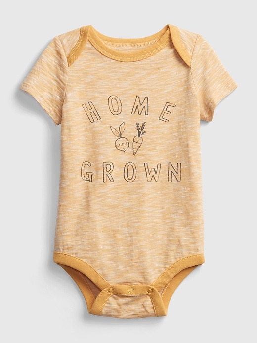 1 of 8 showing, with the color bright gold of product Baby 100% Organic Cotton Bodysuit