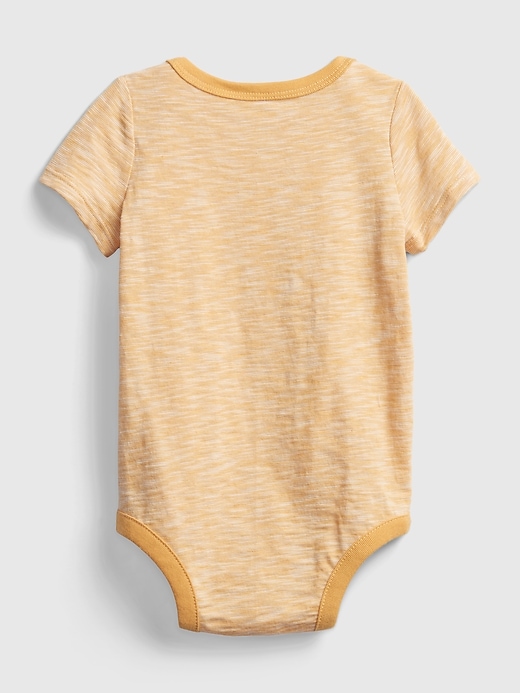 2 of 8 showing, with the color bright gold of product Baby 100% Organic Cotton Bodysuit