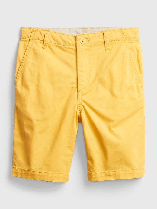 1 of 8 showing, with the color canary yellow of product Kids Woven Shorts