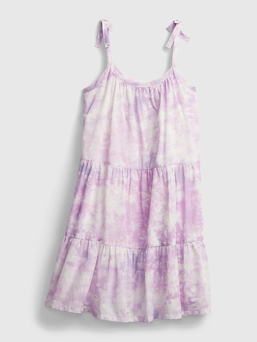 Image number 1 showing, Kids Tie-Dye Tiered Midi Dress