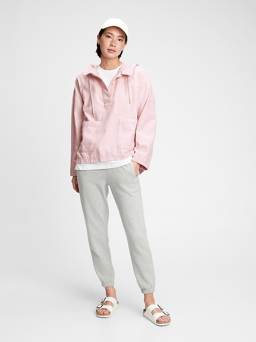 1 of 8 showing, with the color dull rose pink of product Cotton Anorak