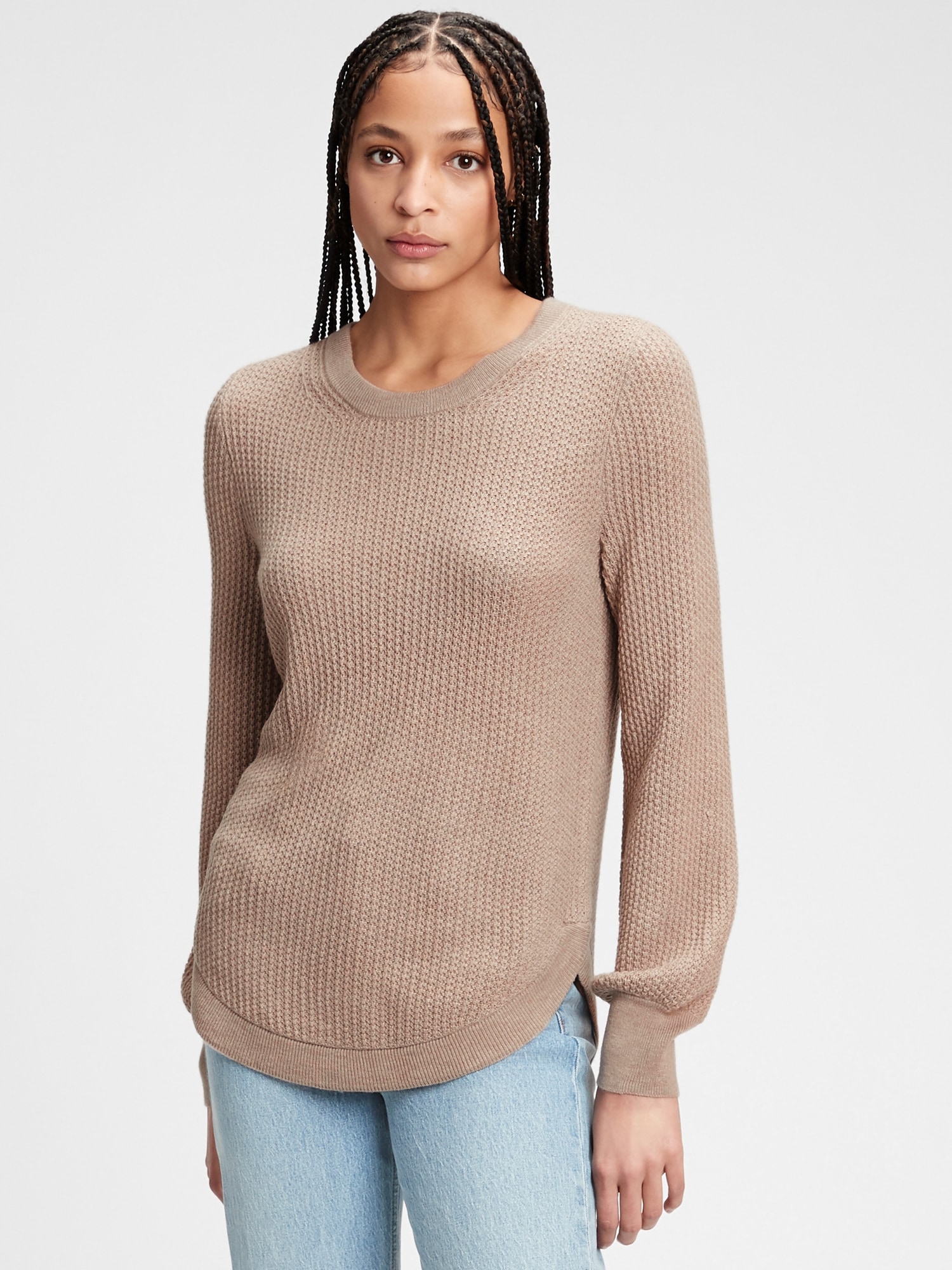 Gap textured crewneck sweater cheap