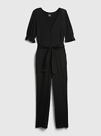 View large product image 7 of 7. Button-Front Jumpsuit