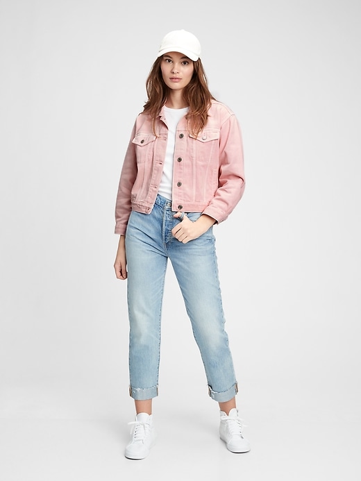 Image number 1 showing, Cropped Icon Denim Jacket With Washwell&#153