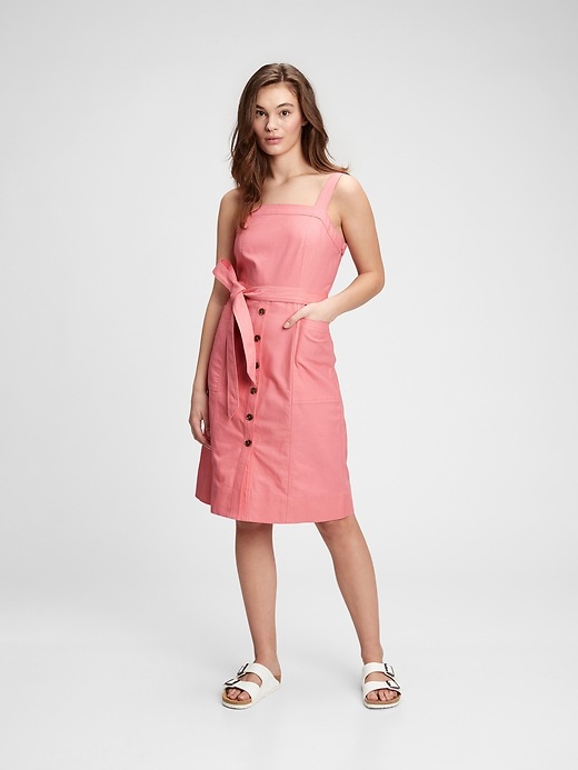 Linen-Cotton Apron Dress