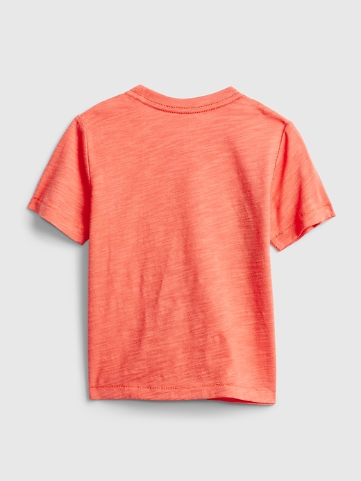 2 of 8 showing, with the color deep papaya orange of product babyGap &#124 Star Wars™ Flippy Graphic T-Shirt
