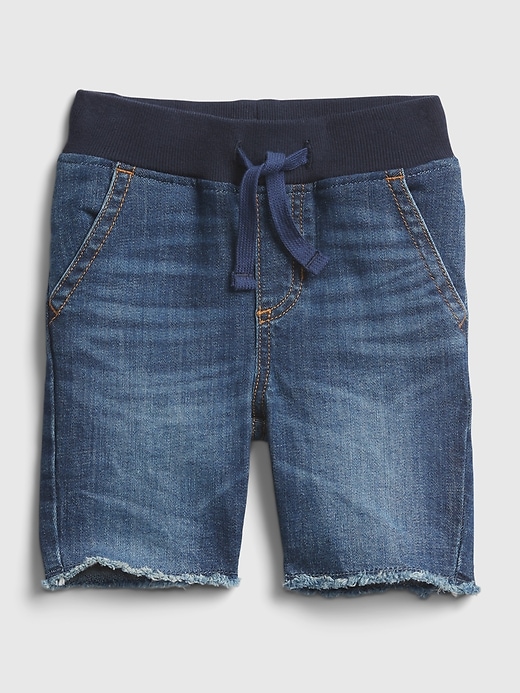 Image number 1 showing, Toddler Denim Pull-On Shorts with Washwell&#153