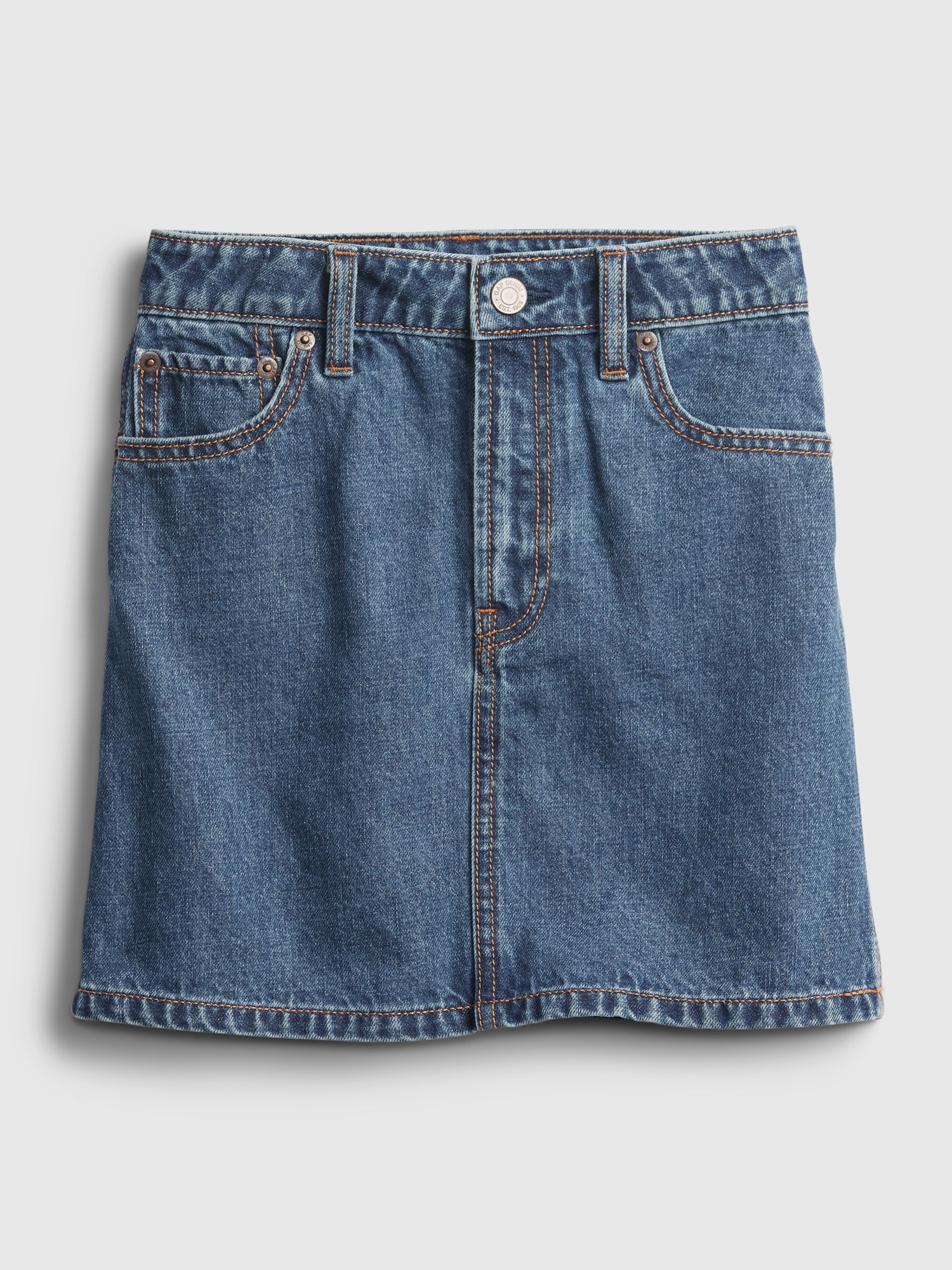 mid length denim skirts easy