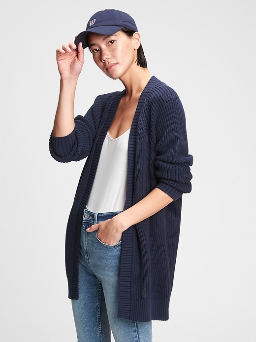 View large product image 1 of 1. Open-Front Cardigan