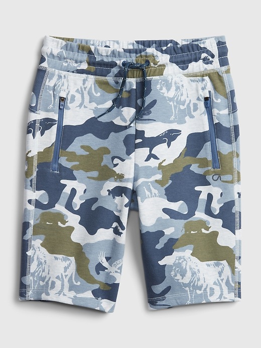 2 of 8 showing, with the color camouflage of product Kids GapFit 7" Fit Tech Shorts