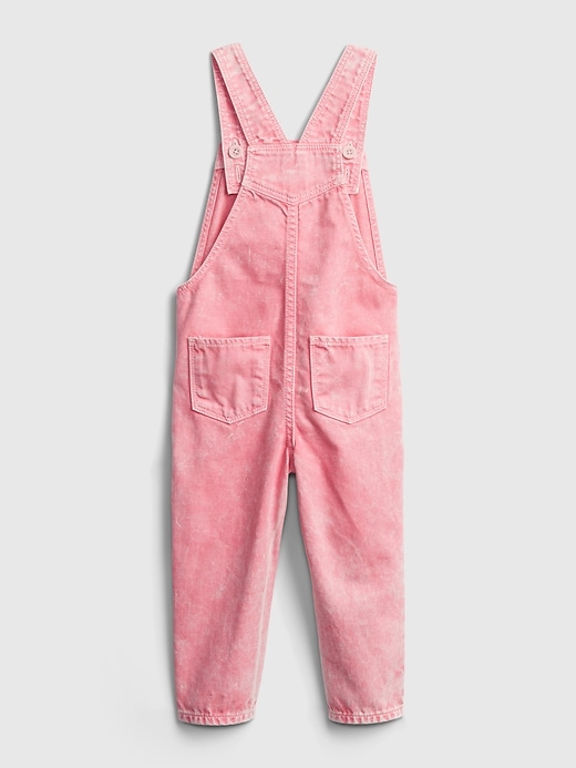 2 of 8 showing, with the color marble wash of product Toddler Pink Overalls with Washwell™