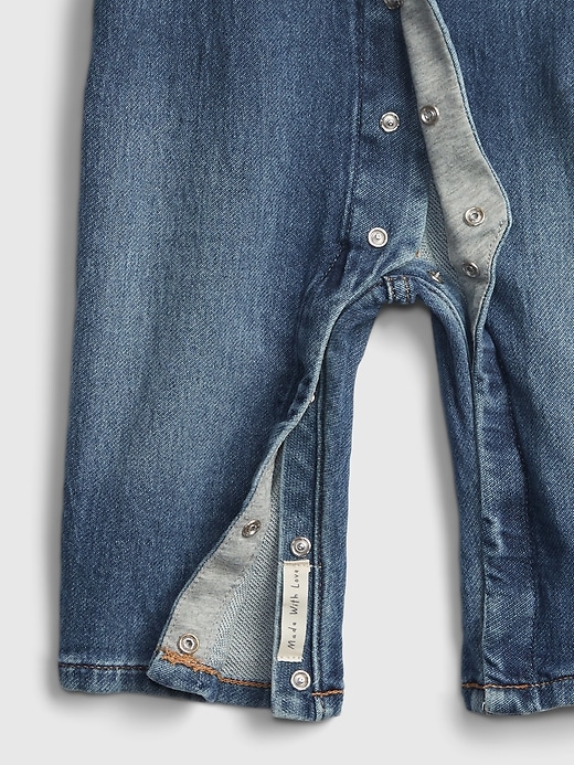 Image number 3 showing, Baby Denim One-Piece with Stretch