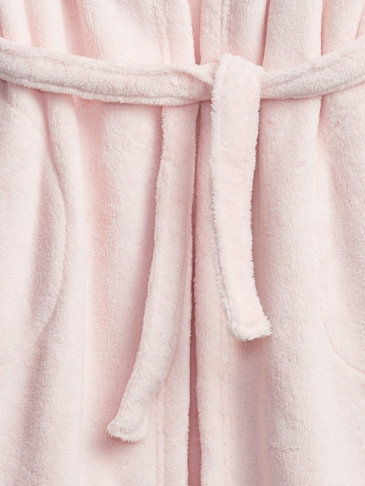 2 of 8 showing, with the color pink cameo of product Kids Fuzzy Robe