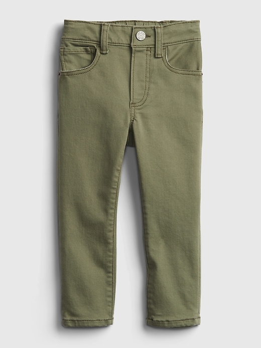 Image number 1 showing, Toddler Elasticized Pull-On Slim Taper Jeans with Washwell&#153