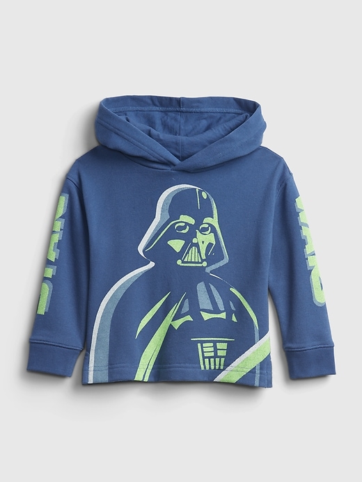 1 of 8 showing, with the color blue track of product babyGap &#124 Star Wars™ Darth Vader Graphic Hoodie