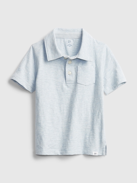 1 of 8 showing, with the color blue heather of product Toddler Polo Shirt