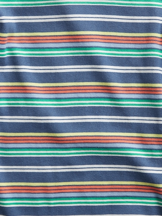 2 of 8 showing, with the color chrome blue of product babyGap 100% Organic Cotton Stripe PJ Set