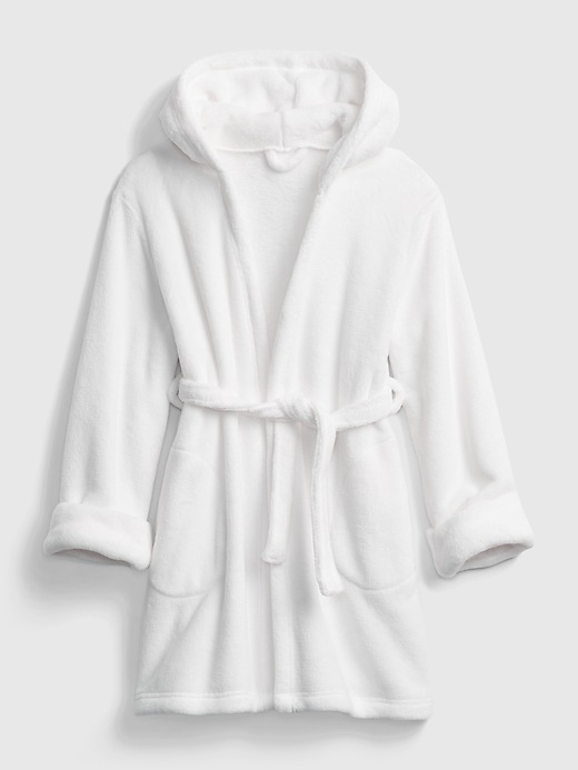 1 of 8 showing, with the color new off white of product Kids Fuzzy Robe