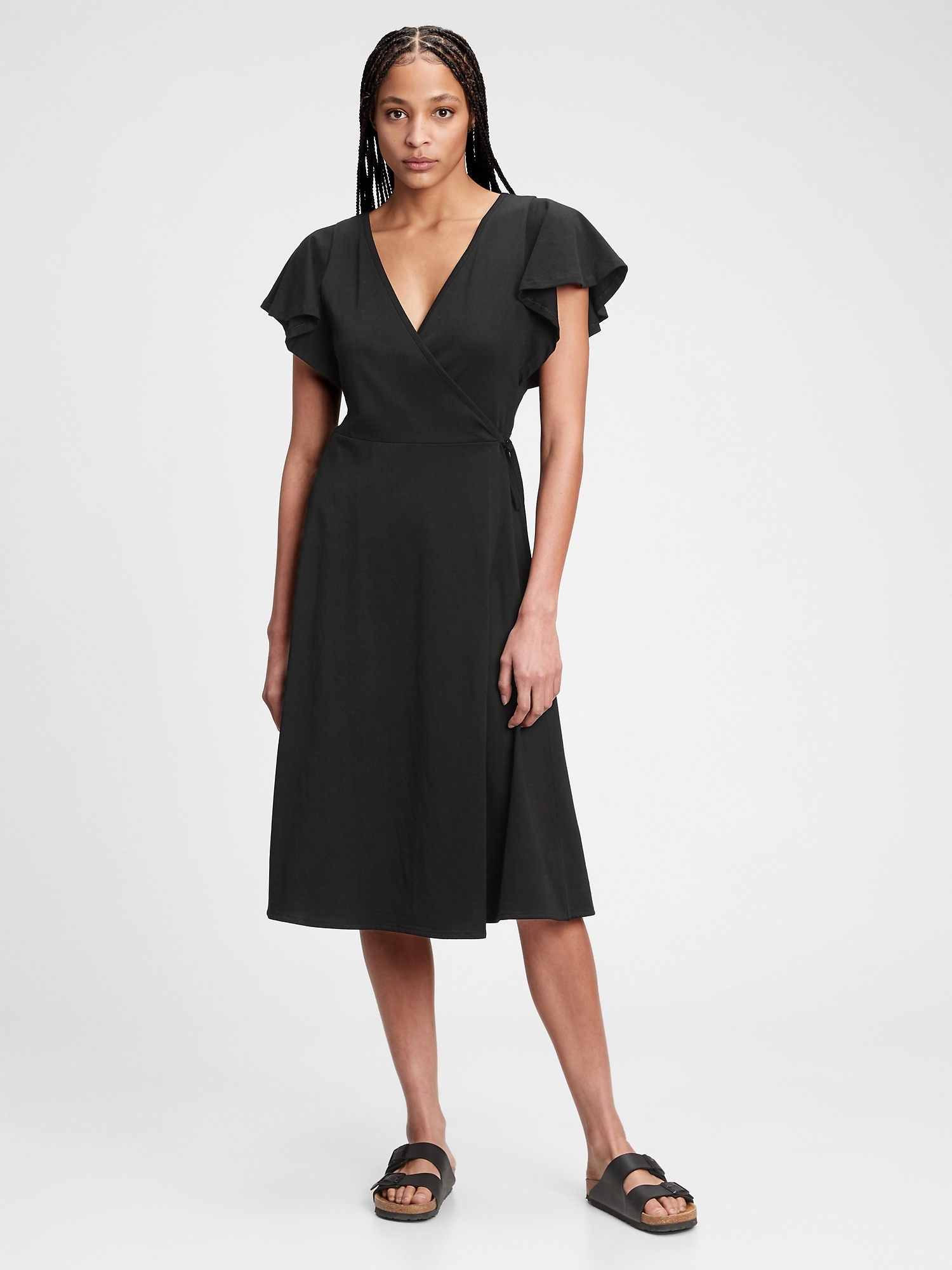gap wrap midi dress