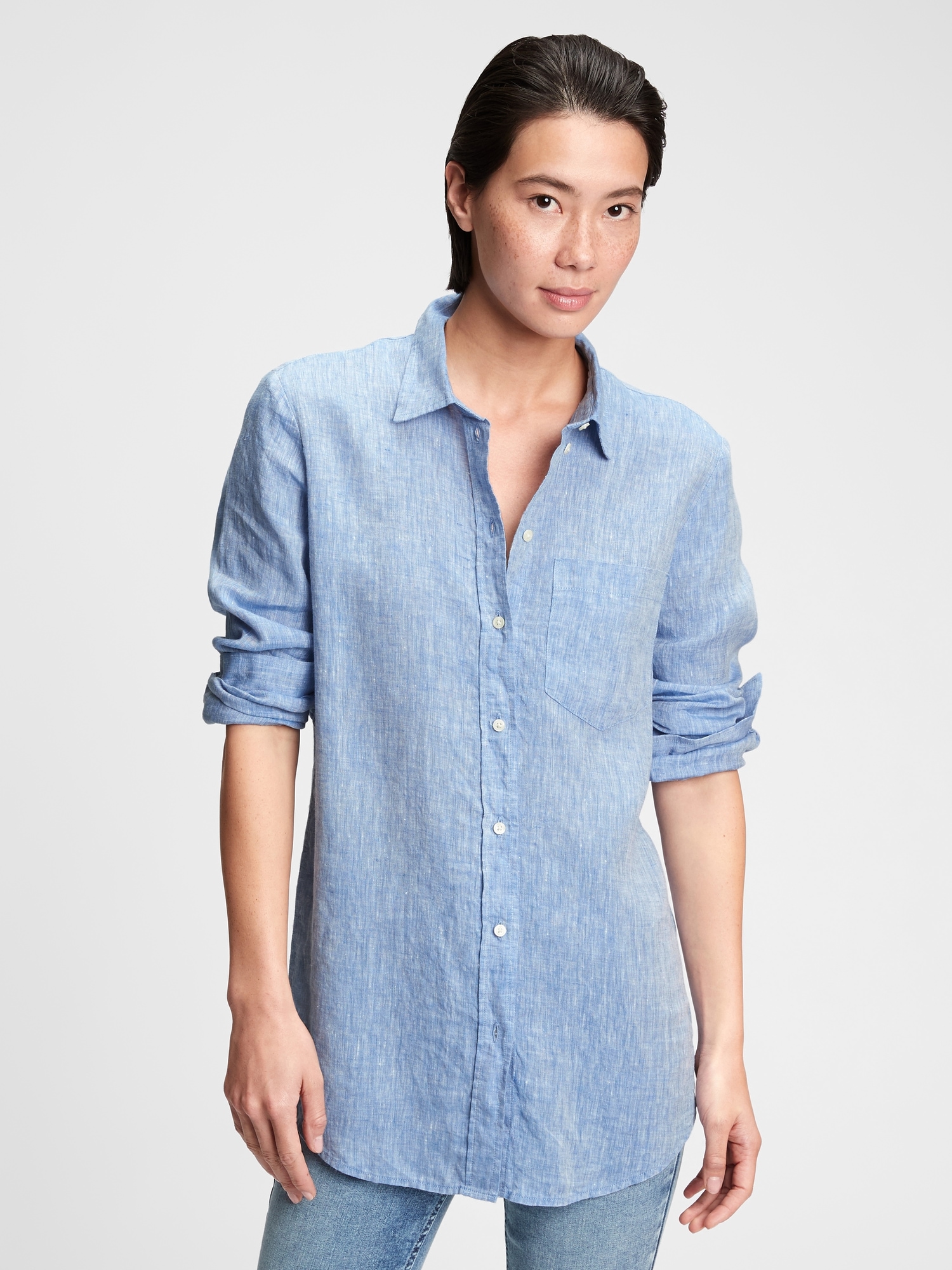 Linen Boyfriend Shirt | Gap