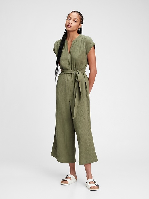 View large product image 1 of 1. Gauze Jumpsuit