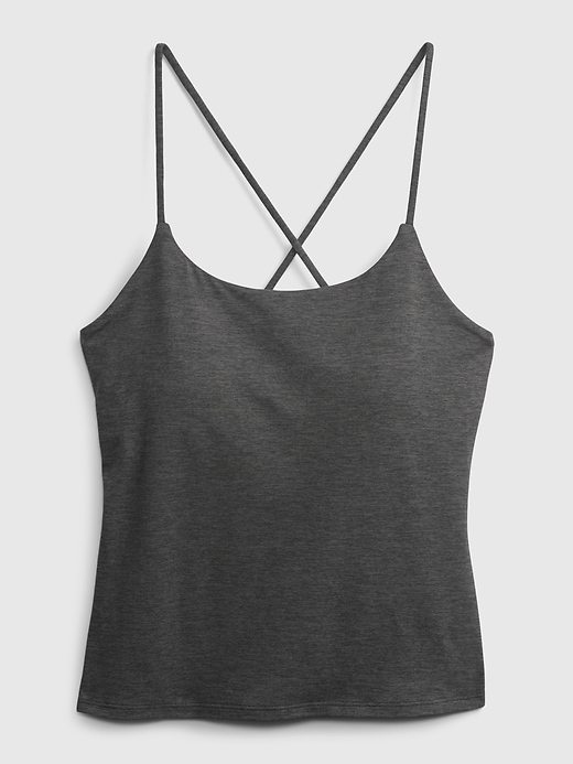 Image number 6 showing, GapFit Brushed Tech Jersey Strappy Back Tank Top