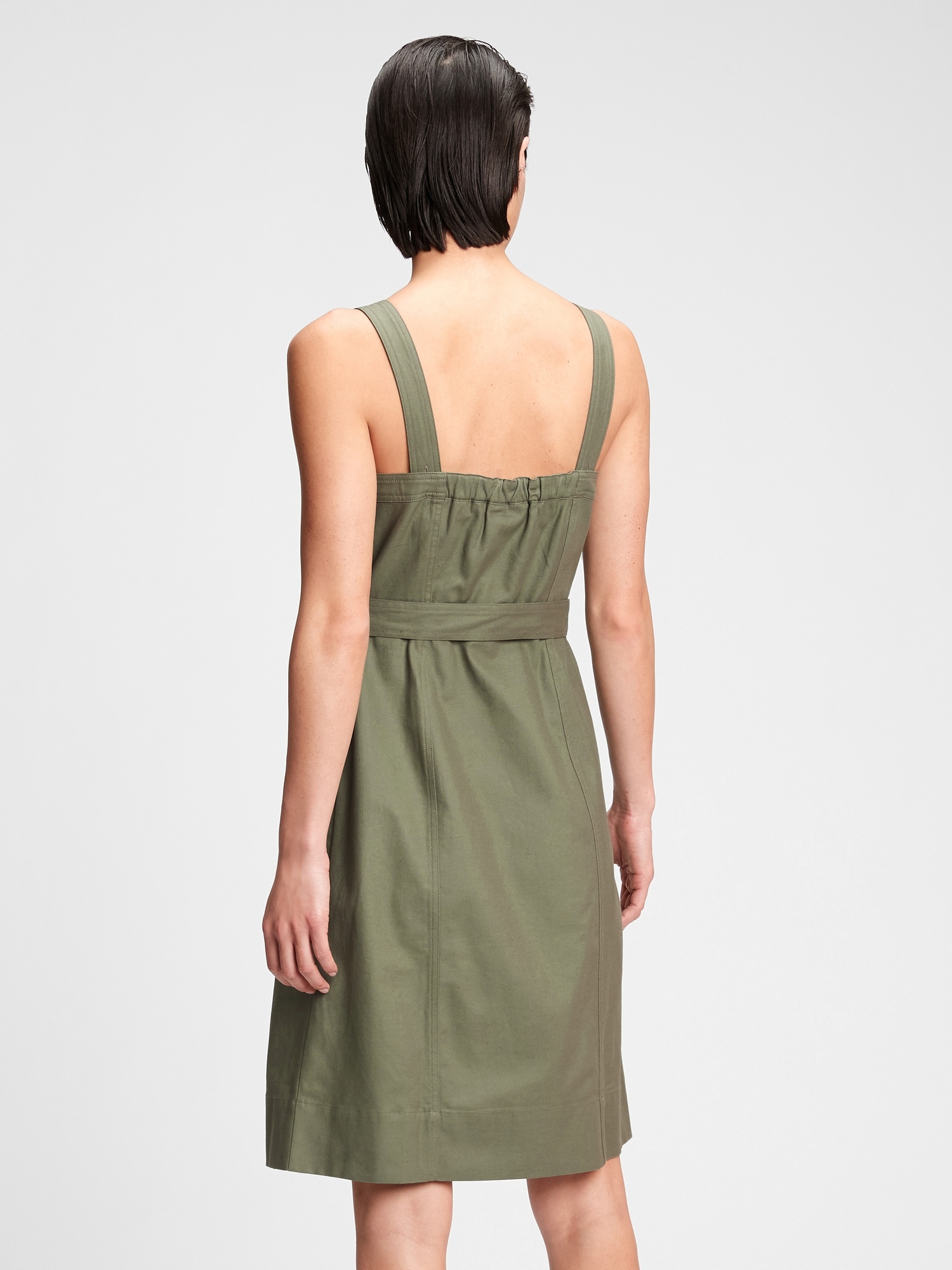 gap button front dress